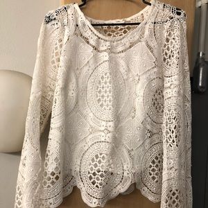 White crochet top